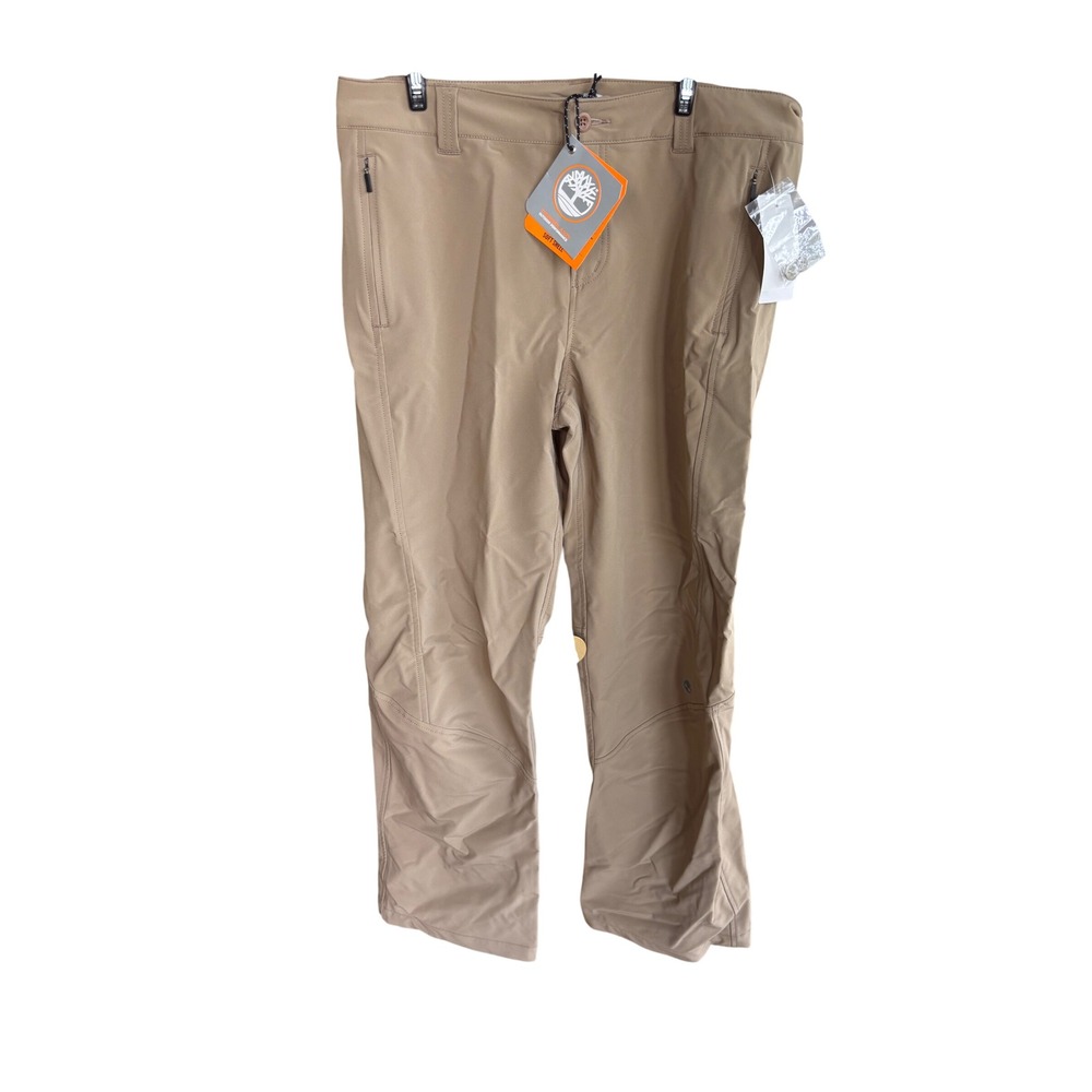 Timberland Womens Active Pant Soft Shell Tan Hiking Trousers Water Repellent L